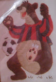 Creative Circle Needlecraft Stitchery Kit 0226 Goal Kick Bear NEW Sports Kids Model