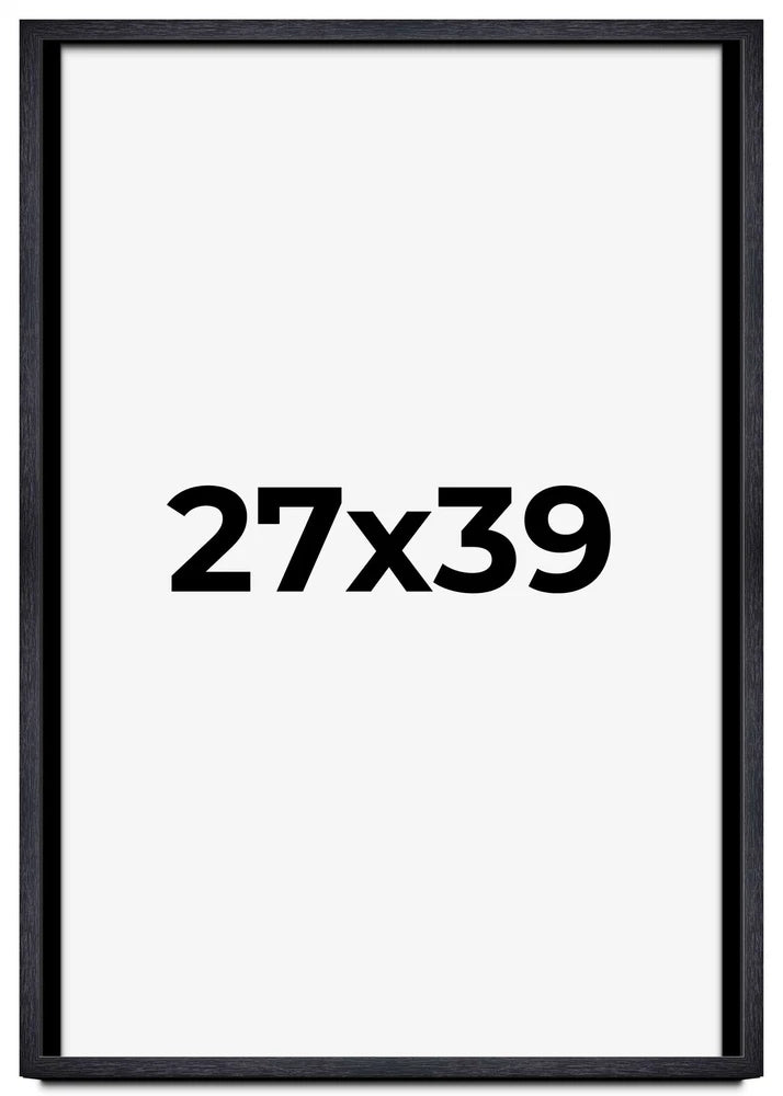 27x39 Shadow Box Frame Black | 1 Inches Deep Real Wood Farmhouse Shadowbox Displ Model