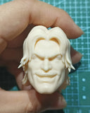 1/6 Scale Unpainted RUGAL Fighter Man Head Carving Sculpt Model Toys Model