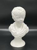 Vintage 60s Napcoware Ceramic Victorian Boy Bust Figurine White Statue Japan Model