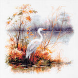 Magic Needle counted cross stitch kit "White Heron", 26x26cm Model