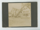 Vintage Photo On Board Street Scene Fallen Tree Druggist Taylor Shop Early 1900s Model