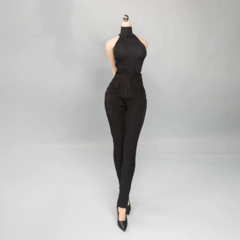 1/6 female Elastic top vest suit trousers  black clothes F 12" figure Model toys Model