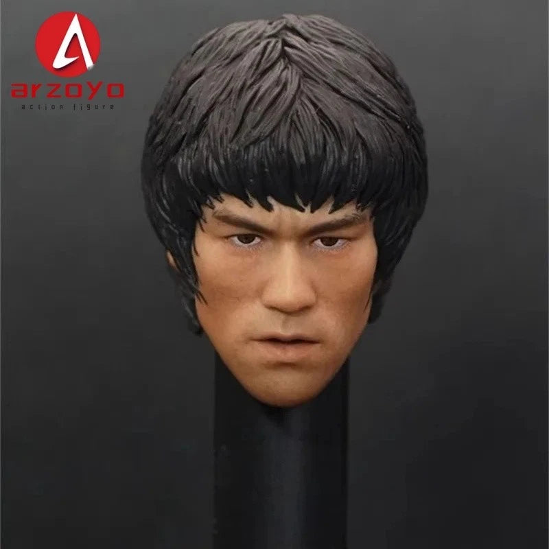 Kung Fu Star 1:6 Male Head Sculpture For 12'' Male Muscle Action Figure Bodys Model