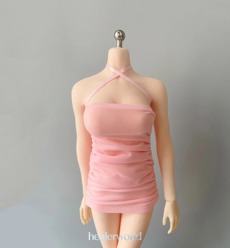 Female 1/6 Sexy Pink Dress Skirt 12" Action Figure For Model Model