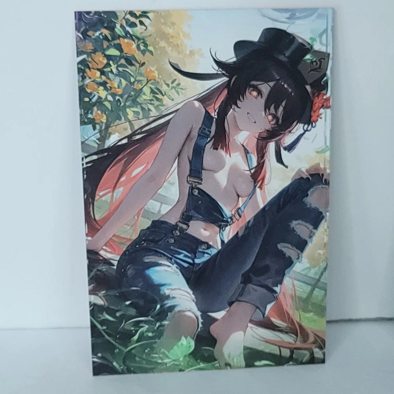 Hu Tao Waifu Card Anime Wall Art Oversized Board Matchmaker 2 A5 Model