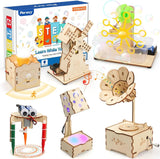 STEM Kits for Kids Age 8-10-12, 6 in 1 Science Kits, Wooden 3D Puzzles Model