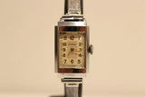 ART DECO WW2 ERA NICE  SMALL RECTANGULAR SWISS LADIES MECHANICAL WATCH "ETERNA" Model