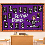 SUGORER Halloween Bulletin Board Sets, Halloween Skeleton DIY Photo Decor Model