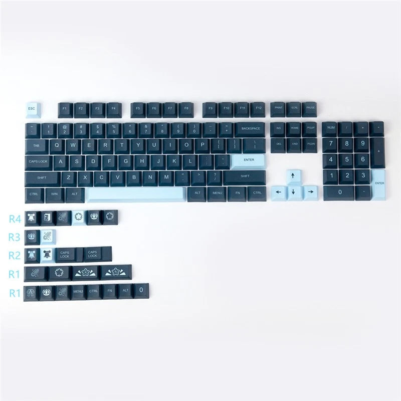 Comet Theme Keycap Cherry Height PBT 128 Keycaps Dye-sub for Cherry MX Keyboard Model