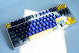 170 Blue Yellow Double Shot ABS SA Profile Keycap Set For Custom Mechanical Keeb Model