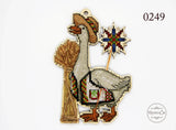 Hrytsko Festive Goose wooden base Counted Cross Stitch Kit DIY Needlework Craft Model
