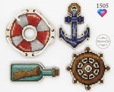 DIY Cross Stitch Kit on Wood "Sea Voyage" Model