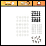 No-Drill Snap Fasteners Kit for Shades, RV Skirting & Boat Tops - 30pc White Set Model