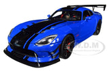 2017 DODGE VIPER ACR COMPETITION BLUE W/ BLACK STRIPES 1/18 MODEL AUTOART 71734 Model