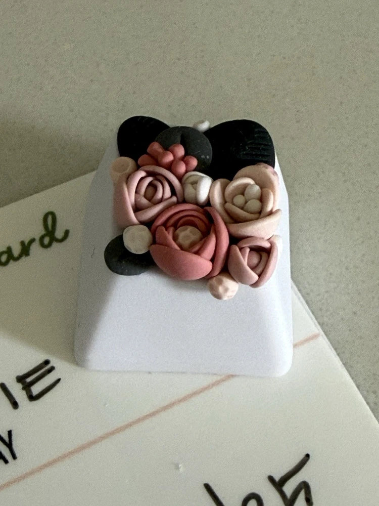 Macher Artisan Keycap Cutie Pie Floral Clay Limited Edition #7/12 Auth Card Model