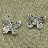Free Ship 148 pcs tibetan silver butterfly charms 19X14mm L-3412 Charms
