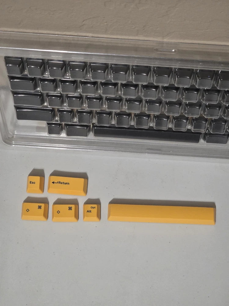 HHKB Pro Hybrid Topre Keycaps w/ Legends + Yellow Keycaps Model