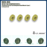 ETMODEL 1/35 Technical Pick?up Truck Type2 Weighted Resin Wheels for Meng VS?004 Model