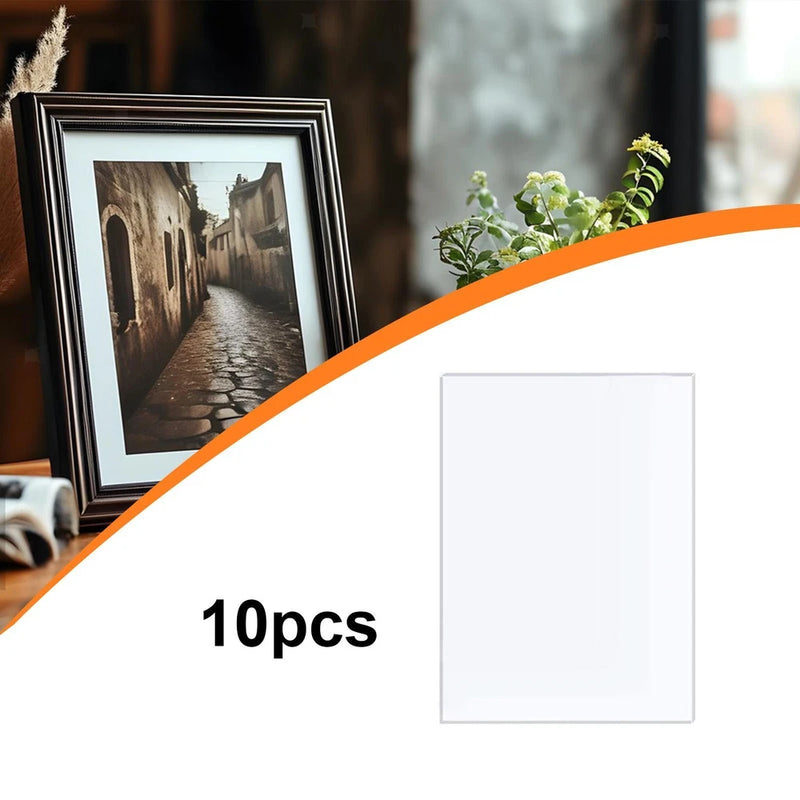 10Pcs Clear Acrylic Sheets Blank Signs Multifunctional 2mm Thick Acrylic Boards Model