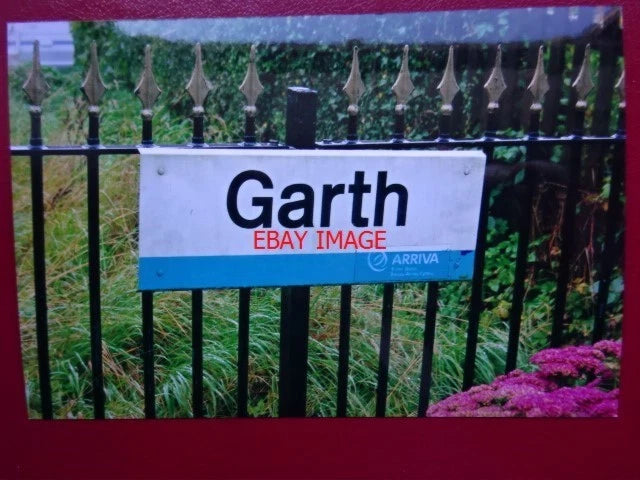 PHOTO  GARTH RAILWAY STATION RUNNING IN BOARD Model