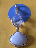 STERLING SILVER BRACELET CHARM    B78   LARGE STONES Charms