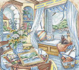 DIY Letistitch Cross-stitch Embroidery Kit Window Seat stitching needlepoint Model