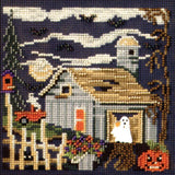 Midnight Farm Cross Stitch Kit Mill Hill 2007 Buttons & Beads Autumn MH147204 Model