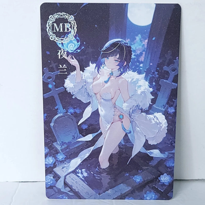 Yelan Waifu Graveyard MB Card Anime Girl Wall Art Oversized Board A5 Model