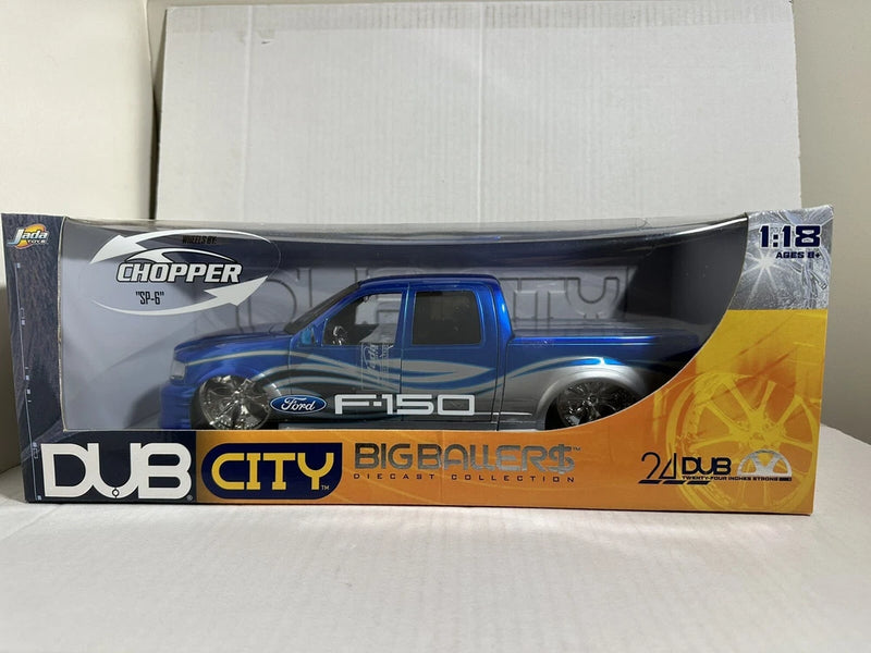 JADA DUB 2003 FORD F150 SUPERCREW BLUE 1:18 PICKUP TRUCK DIECAST MODEL #28 Model