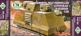 ARMORED SELF-PROPELLED RAILROAD CAR LENINGRAD model kit scale 1/72 UMT 604 Model