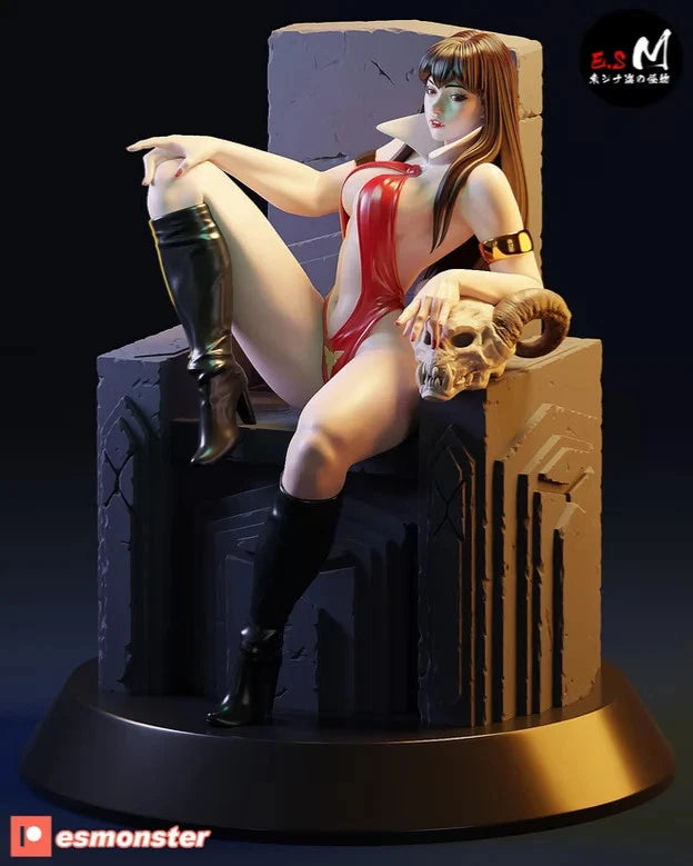Vampirella Throne Style Horror Comic Resin Garage Model Kit (1/6-1/12) Model