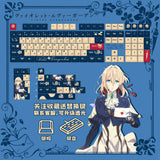Violet Evergarden Anime Comic PBT Keycaps For Mechanical Keyboard 108 Keys Set Model
