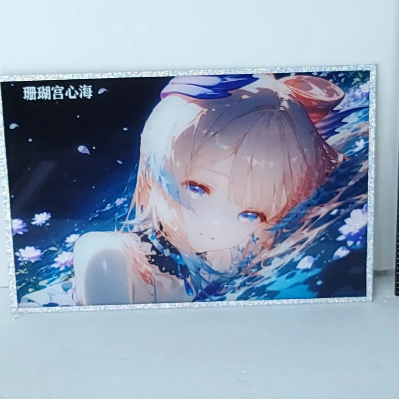 Kokomi Glitter Premium Waifu Card Anime Girl Wall Art Oversized Board A5 Model