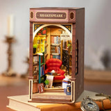 Rolife DIY Book Nook Kit Bookstore LED Light Miniature Library Decor Kit Model