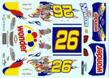 Powerslide 431 #26 Wonder Bread Ricky Bobby 1/24 waterslide decal Model