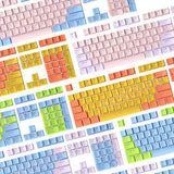 Multi-color Doubleshot Key Cap 104 Keycaps set for Cherry MX Mechanical Keyboard Model