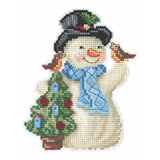 Feathered Friends Snowman Cross Stitch Kit Mill Hill 2020 Jim Shore JS202012 Model