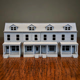 N-Scale Pennsylvania Row House  4 Unit Model Brick Ext. 1:160 Scale Building Model