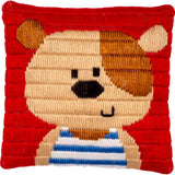 Vervaco stamped long stitch kit cushion "Kleiner B?r", 25x25cm, DIY Model