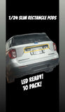 1/24 1/18 LED READY SLIM RECTANGLE LIGHT PODS POLICE MODEL CAR 10 PACK Model
