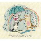 Bothy Threads counted cross stitch Kit "What friends are for", 21x19cm, XAJ8 Model
