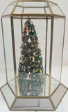 OOAK Christmas Tree With Decor and Ornaments 1:12 in hexagon dome Display Model