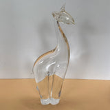 Glass Art Giraffe Figurine Display Piece 13¡± Tall Hand Blown Unique Zoo Animal Model