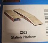 Dapol C022 Station Platform & Ramps 460mm Long - 00 Gauge New Plastic Kit - USA Model