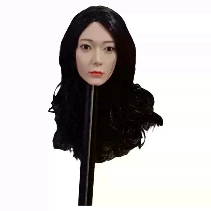 1/6 Painted Japanese Girl Head Carving Model Model