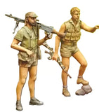 1/35 Resin Figure Model Kit Two British Rhodesian Soldiers Scouts War Unpainted Model