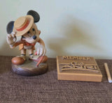 2 items: Anri Member Wood plaque  & repaired mickey Model