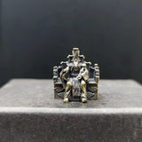 Brass Jade Emperor Figurine Chinese Deity for Car Decor Bonsai Fish Tank Display Model