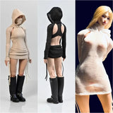 1/6 Scale Female Soldier Long Dress with Pleats Clothing Model Accessories Model